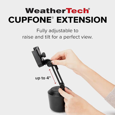 WeatherTech CupFone with Extension – Adjustable, Universal Cup Holder Cell Phone Mount Car & Truck Accessory – Best Design for iPhone & Smartphone Charging – Royal Blue Metal Knobs