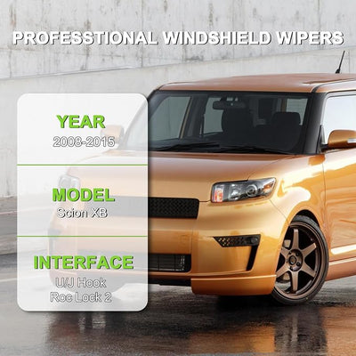 PARRATI® Windshield Wiper Blades for Scion xB 2008-2015, 3 Pack | 22/20 Inch Front +14 Inch Rear, OEM Replacement, Ultra Quiet, No Streaks All Weather Wiping