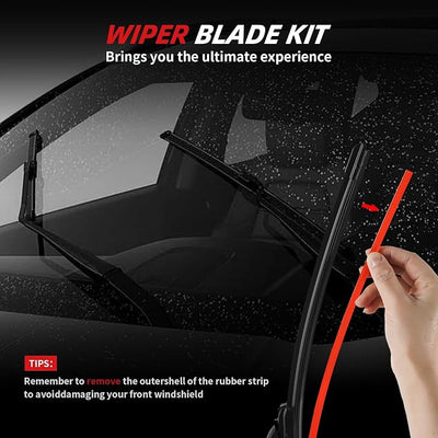 Windshield Wiper Blades Replacement for 2007-2013 Chevy Silverado | 1500/2500HD/3500HD Tahoe Suburban Avalanche GMC Sierra Yukon OTUAYAUTO All-Weather Performance 22"+22" Wipers (Pack of 2)
