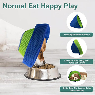Soft Dog Cone Recovery Collars & Cones After Surgery for Small,Medium Large Dogs,Adjustable Breathable Dog Cone Collar,Protect Pets from Licking Wounds,Soft and Comfortable, Reduce Anxiety (Blue, S)