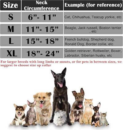 Protective Inflatable Recovery Collar, Soft Blow-up Dog Cone Collar, Pet Donut Cone Collar, Comfy Elizabethan Collar After Surgery for Large Dog to Prevent from Biting & Scratching