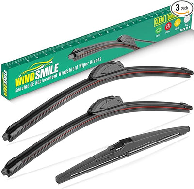 24" 18" 12" Windshield Wiper Blades Replacement for GMC Terrain Chevy Chevrolet Equinox 2022 2023 2024 2025 Premium All Weather Front Rear Wipers Set - OEM Quality (Pack of 3)