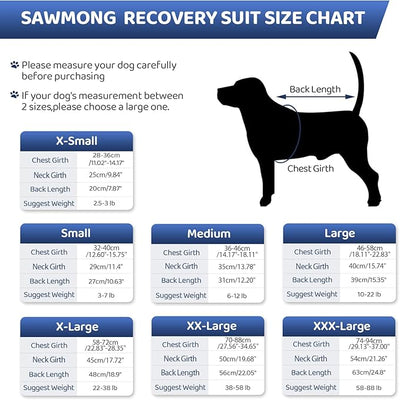 SAWMONG Recovery Suit for Dogs After Surgery Professional, Dog Spay Surgical Suit for Female Dogs, Dog Onesie Bodysuit for Surgery Male Substitute E-Collar Cone, Pink, XX-Large