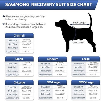 SAWMONG Recovery Suit for Dogs After Surgery Professional, Dog Spay Surgical Suit for Female Dogs, Dog Onesie Bodysuit for Surgery Male Substitute E-Collar Cone, Pink, X-Large