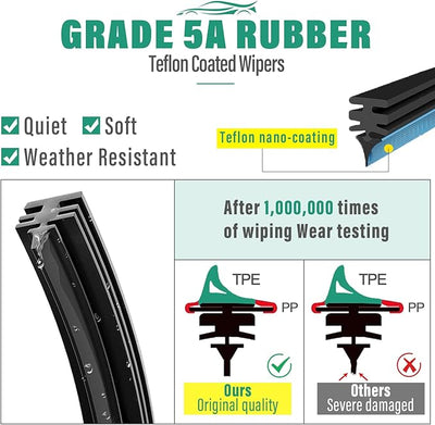24" 21" Windshield Wiper Blades Replacement for Pontiac G6 2005 2006 2007 2008 2009 2010 / Buick Lucerne 2008 2009 2010 2011 Original Factory Quality Front Wipers Blade Set for My Car - (Pack of 2)