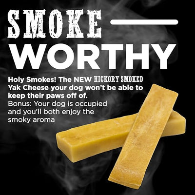 Best Bully Sticks Smoked Yak Cheese Himalayan Dog Chews - Large Chews 4 Count (Pack of 1) - Natural, Lactose Free Cheese, Odor-Free, Long-Lasting Snack