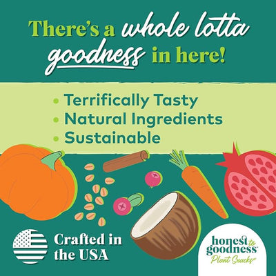 Honest to Goodness Plant Snacks Mellow Belly Pumpkin & Cinnamon Recipe Dog Treats, Enriched with Omega 3s & Postbiotics, 8oz