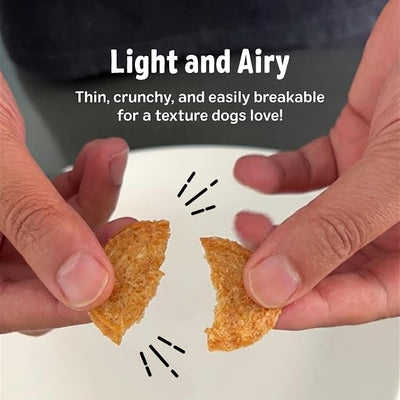 Three Dog Bakery Bark'n Crunch! Hickory Smoke Chicken Chips with 100% Real Chicken - 3.8 oz - Premium Treats for Dogs - High Protein Dog Snacks - Grain Free, No Corn or Soy, Limited Ingredient Treats