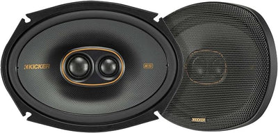 KICKER 51KSC69304 KS-Series 6x9 3-Way Speakers with 1" and .75" tweeters, 4-Ohm, Pair