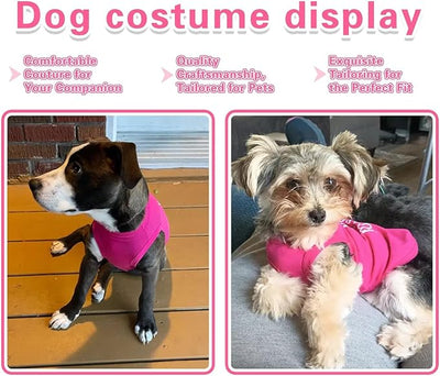Pink Cotton Dog Shirt with 'Little Miss Princess' Print, Soft & Breathable Pet Apparel for Small to Large Dogs, All-Season Sleeveless Vest, Cute and Comfortable Dog Outfit.Pink Crown S