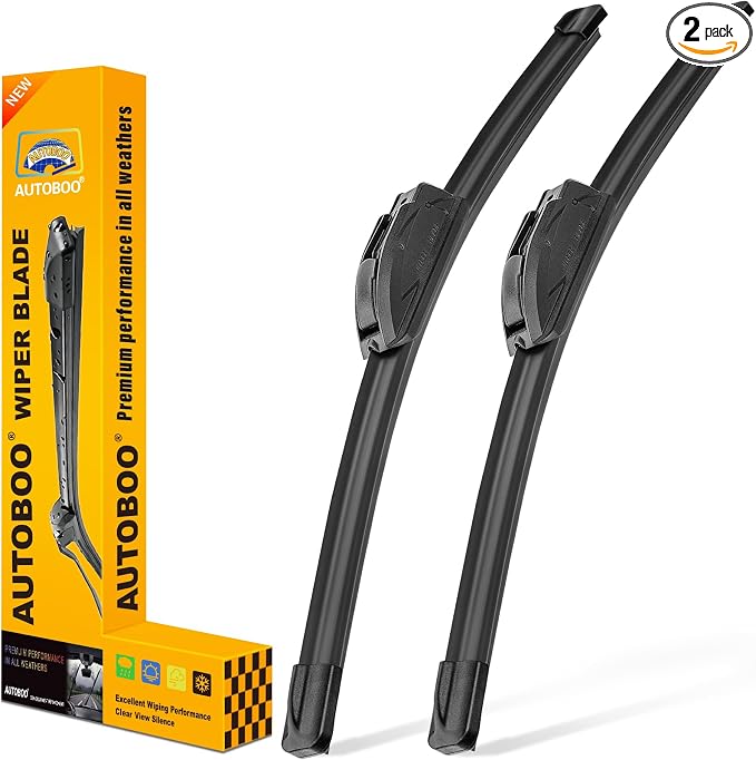 AUTOBOO 22" and 22" Windshield Wipers Blades (Pack Of 2),OEM Quality Premium All-Seasons Wiper blades,Stable and Quiet wiper blades