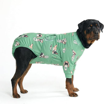 Spark Paws Dog Surgery Recovery Suit – Dog Recovery Suit After Surgery, Anti-Lick Dog Onesie, Abdominal Wound Protector, Soft Cone Alternative for Spay Neuter Male Female Pet Recovery - Pup Cup - 5XL