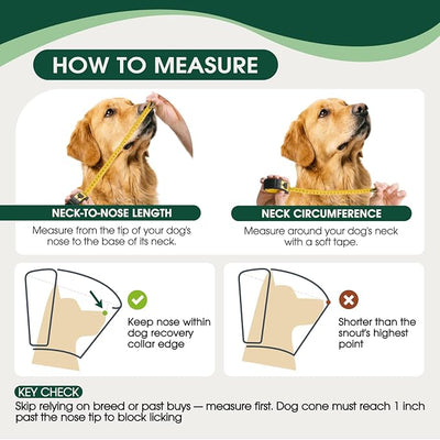 Dog Cone for Large Dogs After Surgery, Adjustable Soft Recovery Cone Collar for Dogs to Stop Licking, Professional Elizabethan Collar for Pet, Recovery Cones for Wound Healing & Hot Spots