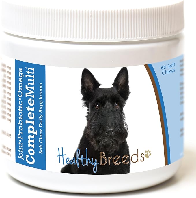 Scottish Terrier All in One Multivitamin - Complete with Probiotics, Glucosamine, Chondroitin & Omegas - 60 Soft Chewy Treats