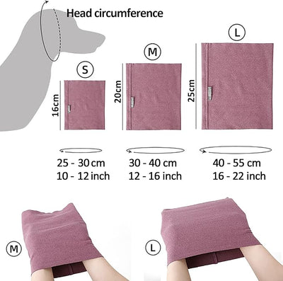 Dog Ear Cover for Anxiety Relief, Dog Calming Hood for Grooming and Bath Drying, Pet Cats and Dogs Ear Protector (Large)