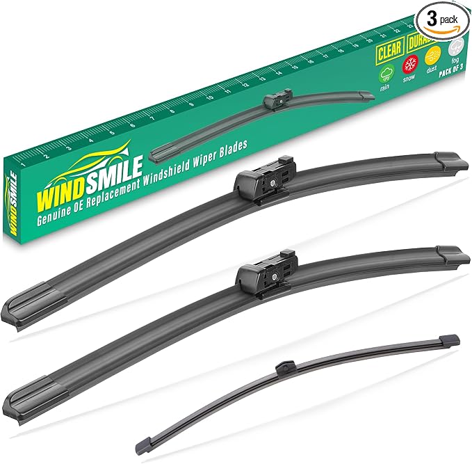 24" 20" 15" Windshield Wiper Blades Replacement for 2018-2025 Audi Q5 SQ5 / 2015-2018 Audi Q3 / 2014-2016 Porsche Panamera / Q5 PHEV Sportback Q3 Quattro Premium Front Rear Wipers Set(Pack of 3)