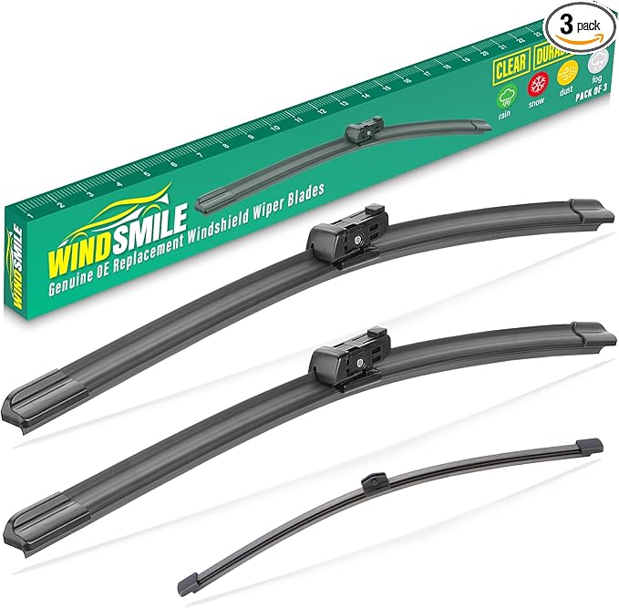 26" 22" 13" Windshield Wiper Blades Replacement for Porsche Cayenne 2019 2020 2021 2022 2023 2024 2025 Premium All Weather Front Rear Wipers Set - OEM Quality (Pack of 3)