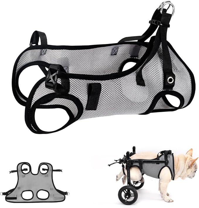 Dog Wheelchair for Back Legs, Light Weight Dog Wheelchair Cart with Disabled Hind Legs Walking, Adjustable