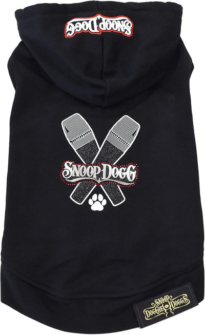 Snoop Doggie Doggs Deluxe Pet Hoodie, Mic Drop, X-Large