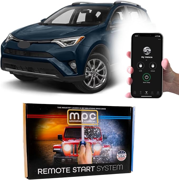 MPC Phone App Remote Start Kit Compatible with Toyota RAV4 2013-2018 || Plug and Play || Phone App Included || Unlimited Range || 10 Minute Install || Tech Support Included