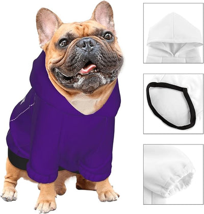 Dog Costume, Custom Dog Hoodie, Dog Name Costume Holiday Pet Pajamas Outfit, Personalized Pet Coat Costumes for Small Medium Large Dogs and Cats for Winter, Indigo, M