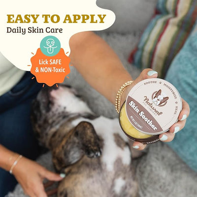 Natural Dog Company Skin Soother Dog Skin Balm for Skin Care – Moisturizing Balm for Dry Itchy Skin, Outdoor Play, Beach Days & Hot Weather, Hot Spot Treatment with Coconut Oil & Vitamin E, 4 oz Tin