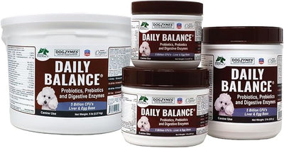 Dogzymes Probiotic Daily Balance - Supplies Nutritional Support and Live microorganisms for intestinal Well-Being as Well as enzymes for Proper Digestion. Liver and Egg Base. (1 Pound)