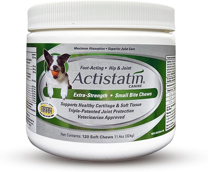 Canine Small Dog Soft Chews, 120ct – Patented Extra-Strength Joint, Cartilage, Soft Tissue Supplement: Glucosamine, Chondroitin, Manganese, MSM, L-Carnitine – High Absorption, Fast Results