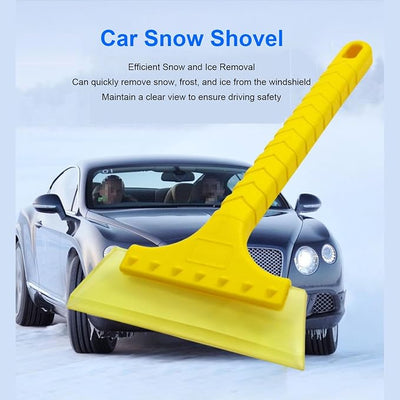 Car Ice Scraper Snow Shovel Squeegee Window Beef Tendon Anti Slip Handle Compact Windshield Ice Remover with Multi Surface Use for Car Window Mirror Glass Door