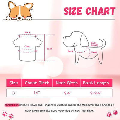 Reginary 8 Pieces Dog Shirts Girl Small Dog Clothes for Chihuahuas Yorkies Female Puppy Shirts Printed Pet Outfit Cute Breathable Soft Valentine's Day Doggie Cat Lovers Gift, Size S