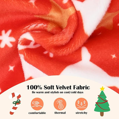 CuteBone Turtleneck Dog Velvet Dress Christmas Puppy Skirt Costume Pet Clothes Cat Apparel with Bow Hair Rope for Small Dogs CVD24S