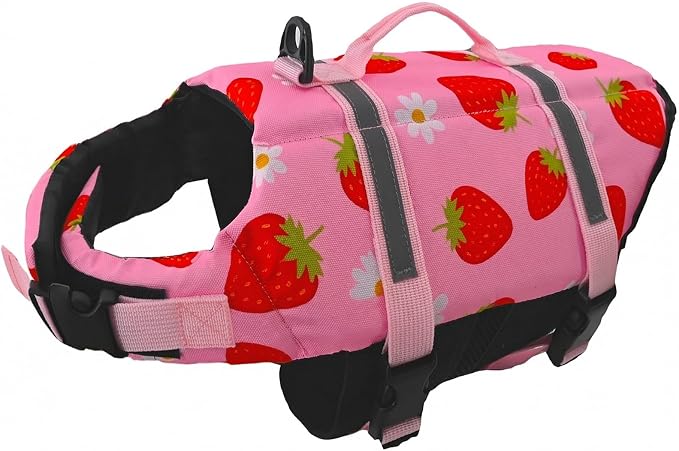 Doglay Dog Life Jacket, Dog Life Vest for Swimming Boating, Adjustable Puppy Life Jacket with Reflective Stripes, Superior Buoyancy Pet Swimming Vest for Small Medium and Large Dogs