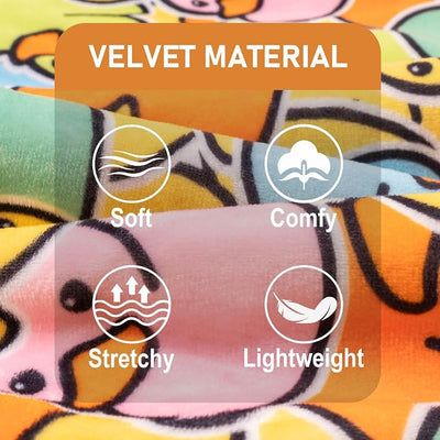 KYEESE Dog Pajamas Velvet Pet Coat Colorful Duck Pets Jammies Comfy Dog Clothes Stretchable Dogs Onesie Soft Pet Pjs Doggie Pajamas for Small Dogs Stretchy Doggie Costumes, Small