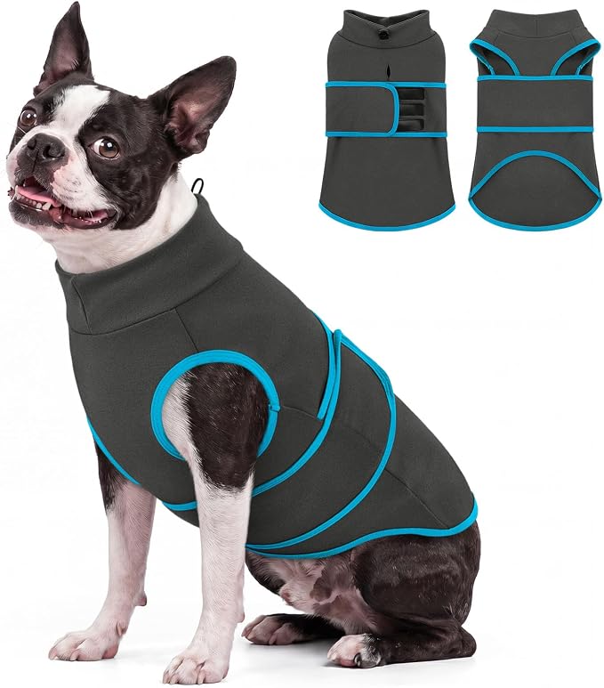 Breathable Dog Anxiety Calming Vest,Adjustable &Lightweight Dog Calming Shirt for Thunder,Fireworks,Separation,Dogs Stress and Anxiety Relief Coat,Compression Shirt for Large Dogs,Grey,L