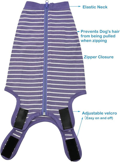 Dog Surgery Recovery Suit - After Spay, Abdominal Wounds Post Surgical Recovery, Anti Licking Breathable Dog Onesies for Small, Medium & Large Pet, Alternative Bandages Cone E-Collar