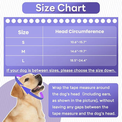 Nanaki Dog Calming Hoodie No Shake Ear Wraps for Dogs Protection Ear Dog Cover Muffs Doggy Head Warp Anxiety Relief Doggy Hematoma Wrap Head Cover The Grooming and Force Drying Warm Pet Protector