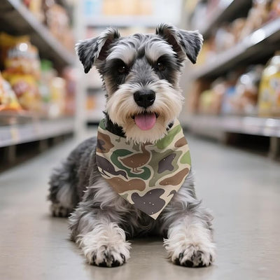 KEIAHUAN Dog Bandanas Scarf for Boy Triangle Kerchief Bib Scarves Green Duck Camo Hunting Pet Costume Accessories for Small Medium Large Pets