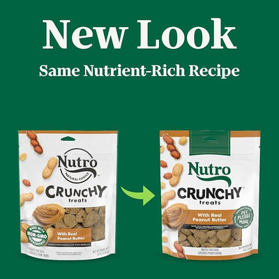Nutro Crunchy Dog Treats with Real Peanut Butter, Training Treats for Dogs, 16 oz. Bag