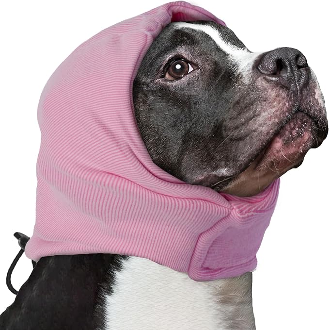 Soft Dog Calming Hoodie Anxiety Relief Dog Ear Muffs Noise Protection Doggy Ear Wrap Hematoma Fireworks Doggy Head Cover for Bath Blow Drying Pet Head Cover Noise Cancelling Sleep Help Headband
