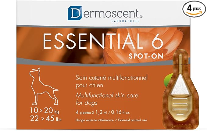 SpotOn Skin Care for Medium Dogs 22 to 44 lbs(10 to 20 kg)