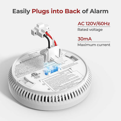 Siterlink Quick Connect Smoke Detector Adapter Plug, Compatible with GS562A Hardwired Smoke Alarm to Connect Existing Wiring Harness GA6217K 12-Pack