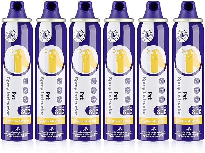 Dog Corrector Spray, 80ml 6 Pack Dog Trainer Spray to Dogs from Stopping Unwanted Behaviors Pet Trainer Spray, Barking, Jumping, Stealing Food, Safe, Humane & Effective