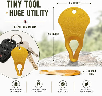 The Original Tick Key - Tick Detaching Device - Portable, Safe and Highly Effective Tick Detaching Tool (Gold)