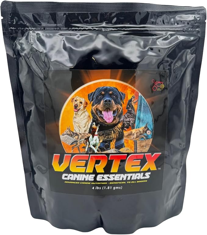 Vertex Canine Essentials High-Performance Dog Supplement – Predigested Liver, Whey & Egg Protein – Muscle Growth, Recovery, Fertility & Milk Production– Active, Working & Breeding Dogs, 4lbs Nutrition