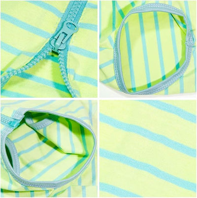 Dog’s Recovery Suit Post Surgery Shirt for Female Male Dog, E-Collar Alternative Wound Protective Clothes (Green stripe-5xl)