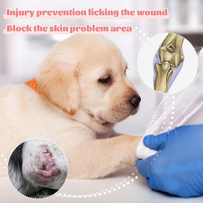 ROZKITCH Sleeve for Dogs Legs to Prevent Licking for Front Right Left Leg, Pet Wound Elbow Protector, Dog Recovery Suit Cone Collar Alternative for Sprain ACL CCL Arthritis Joint Care Rabbit 3XL