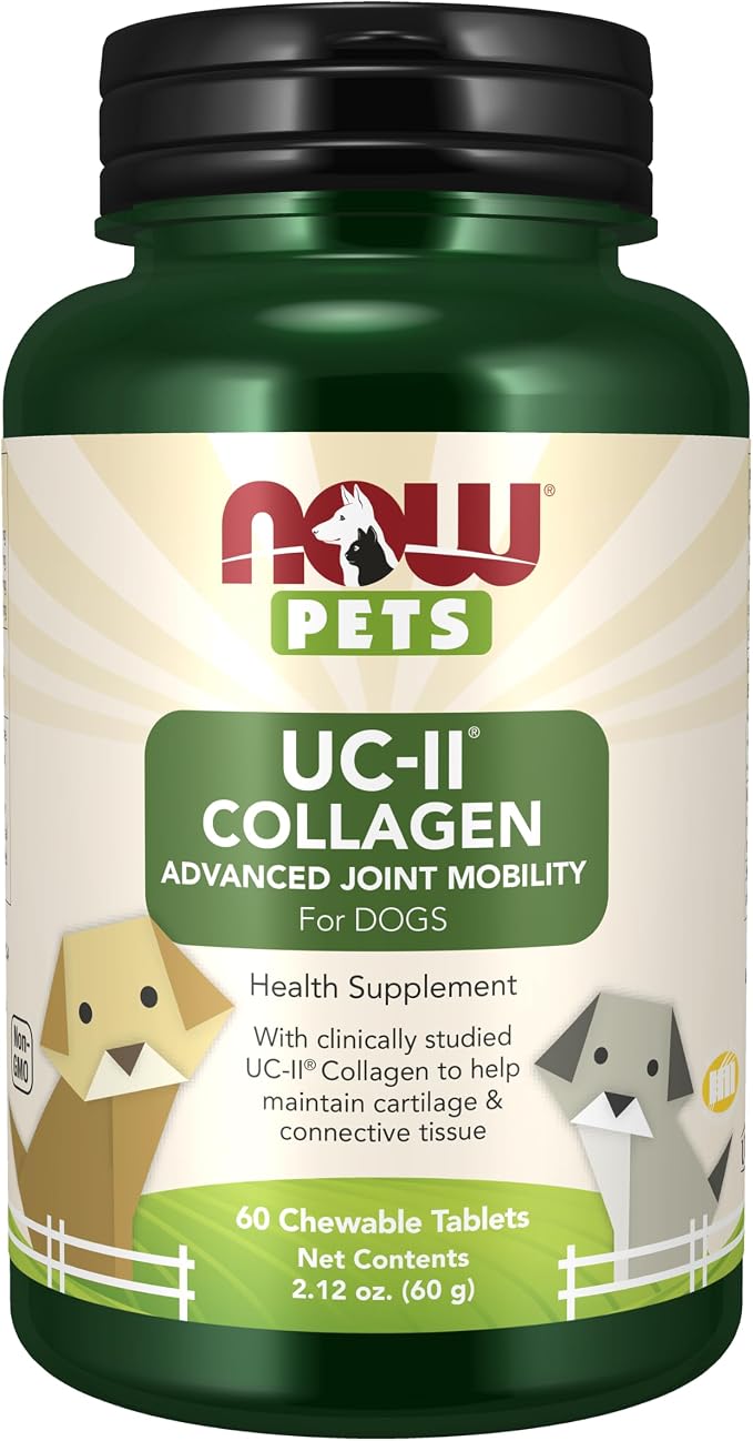 Pets, UC-II® Advanced Joint Mobility for Dogs and Cats, Veterinarian formulated, Help Maintain Cartilage and Connective Tissue*, 60 Chewable Tablets (60 Grams)