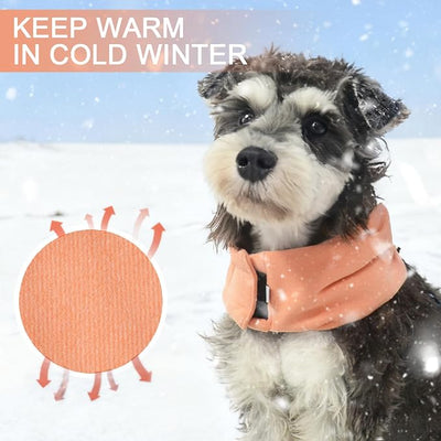 Ear Muffs for Dogs,Warm Winter Head Wrap Calming Hoodie,No Shake Anxiety Relief Pet Covers Ear Noise Protection Vest for Dogs Thunder Fireworks,Vet Visits,Grooming(Orange,S)