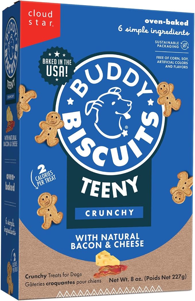 Teeny Crunchy Dog Treats, Bacon & Cheese, 8 oz. Box