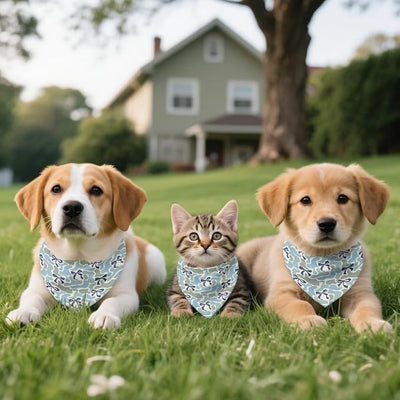 KEIAHUAN Camo Bow Dog Bandana for Small Medium Large Dogs Adjustable Bib Handkerchief Accessories for Small Medium Large Dogs Cats